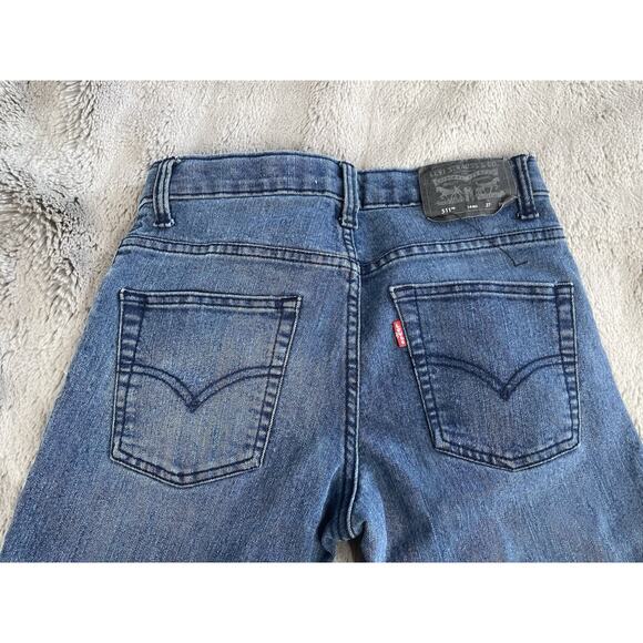 Women’s Levis 511 Denim Jeans Regular Slim Fit Blue Trousers W27 L29 Cotton - Picture 7 of 8